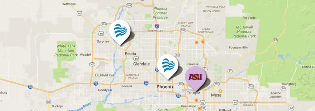 Map of the Biodesign Institute